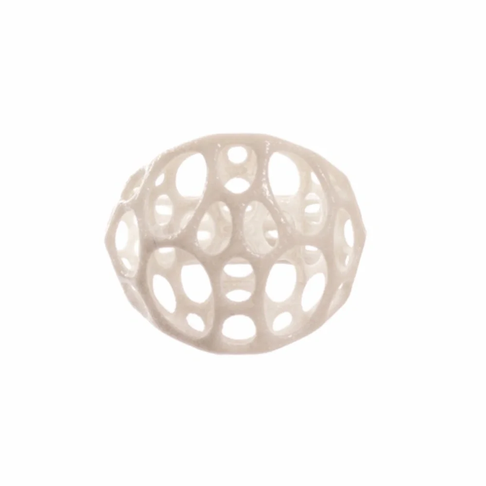 Sculpted Openwork Dome Ring in White